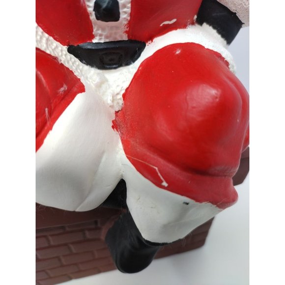 Vintage Hobbyist Ceramic Santa on Chimney 12" H x 5 1/2" W x 4 3/4" D - Picture 10 of 10